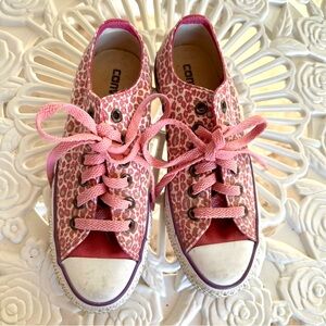 Converse All Stars Pink Leopard Print Women's Sneakers